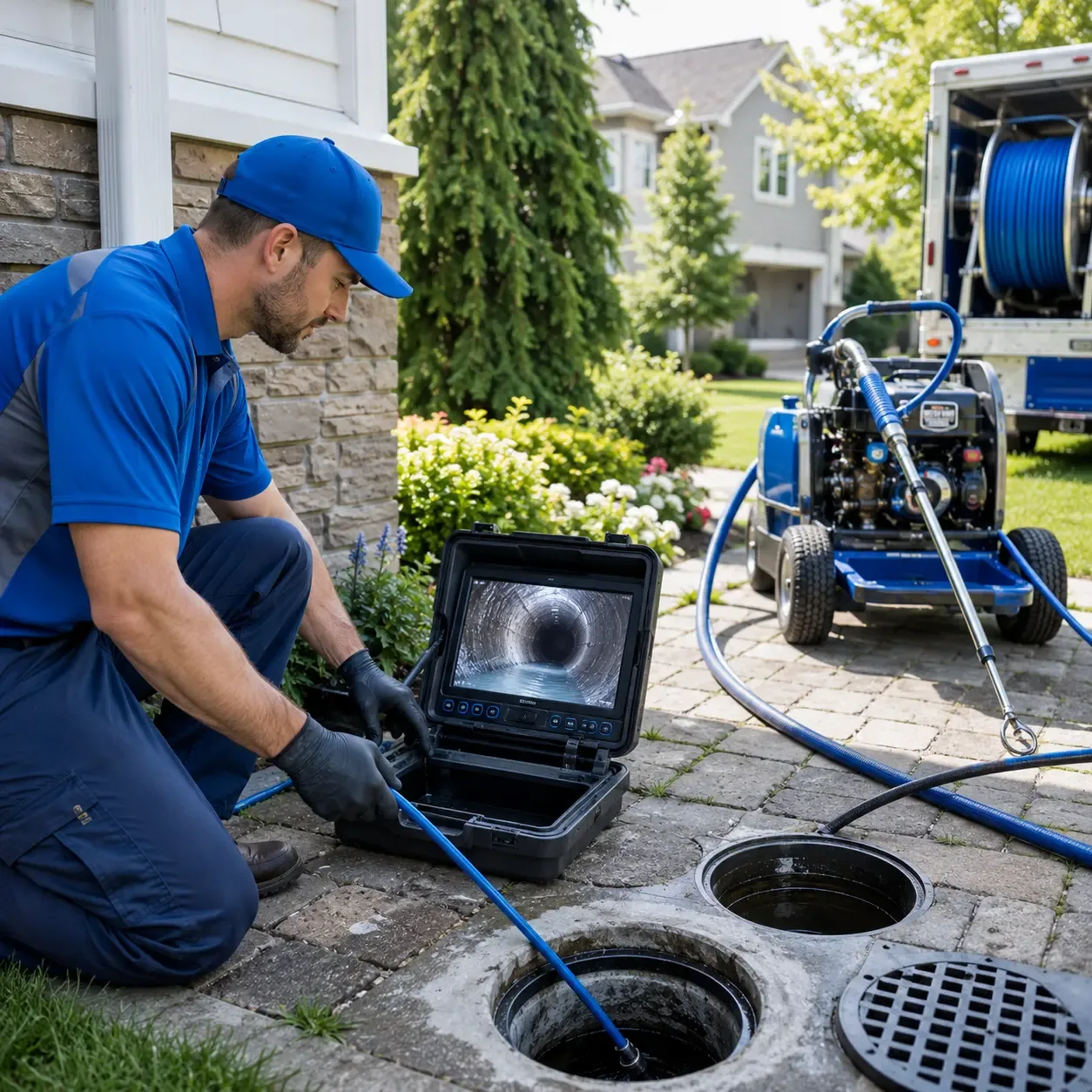 Outdoor drain cleaning professionals serving La Fontaine, IN